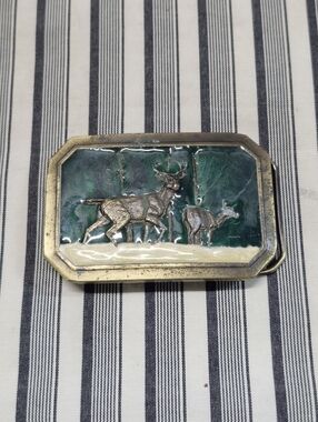 Vintage 1976 Great American Buckle Co Deer Stag Limited #520 USA